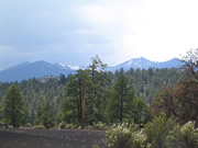 Kachina Peaks seen from Sunset Crater